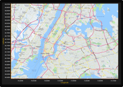 LightningChart WPF on-line-maps-chart-here-street example