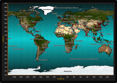 LightningChart WPF world-map-chart example